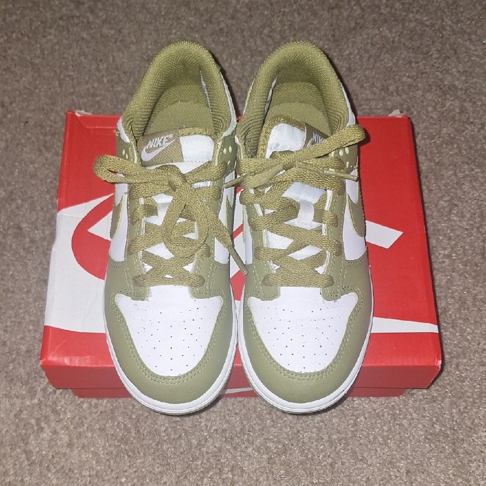 Nike Green and White Classic Sneakers